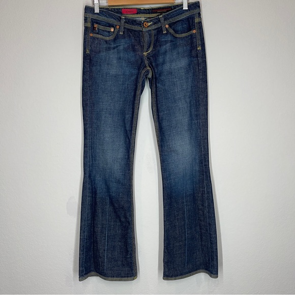 AG Adriano Goldschmied The Merlot Low Rise Bootcut Jeans Dark Wash - Picture 1 of 14